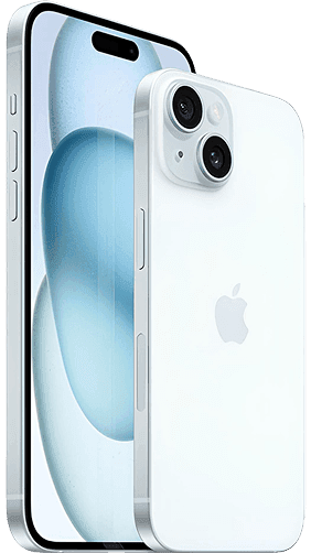 Imagem de um iPhone 15 branco