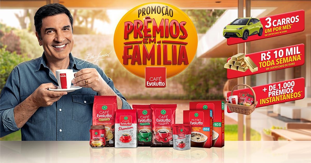 Promoção Prêmios em Família Café Evolutto