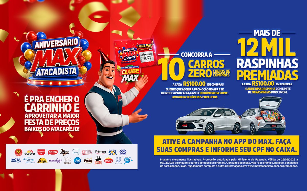Promoção Aniversário Max Atacadista