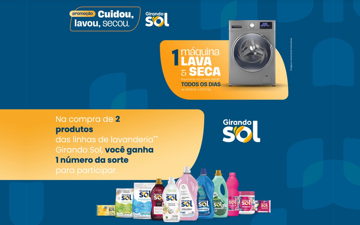 Promoção Cuidou, Lavou, Secou