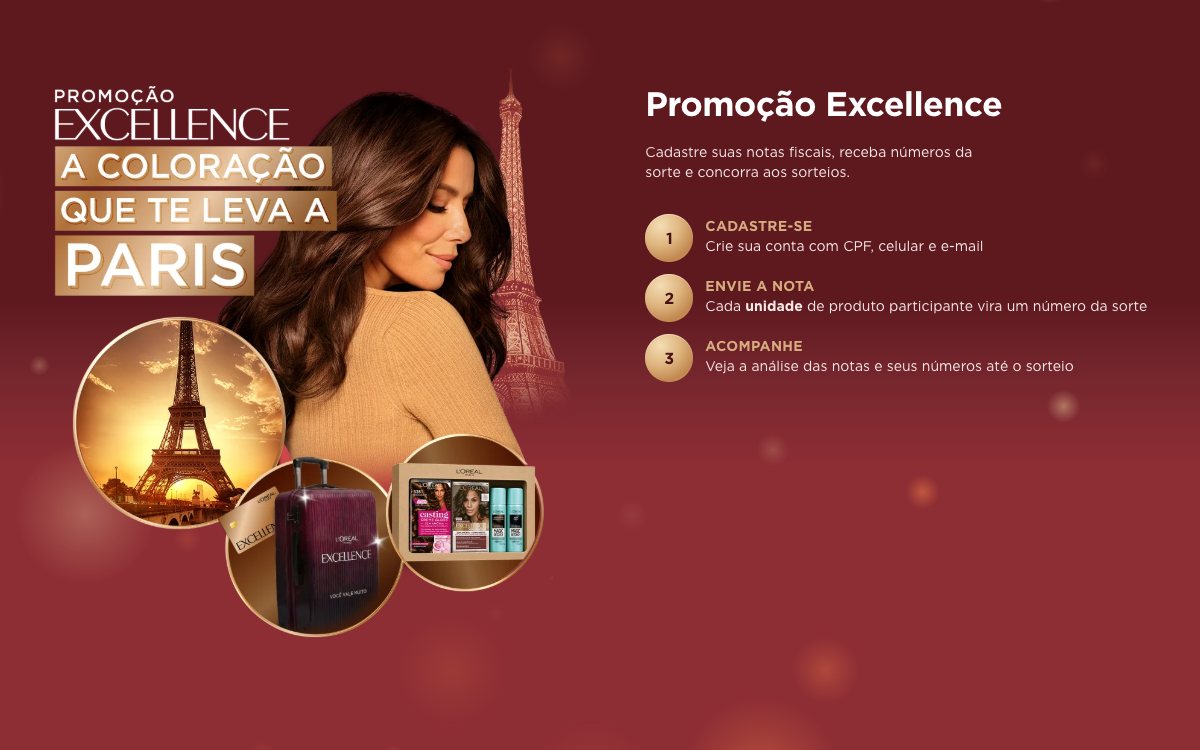 Promoção Excellence - A Coloração que te leva a Paris